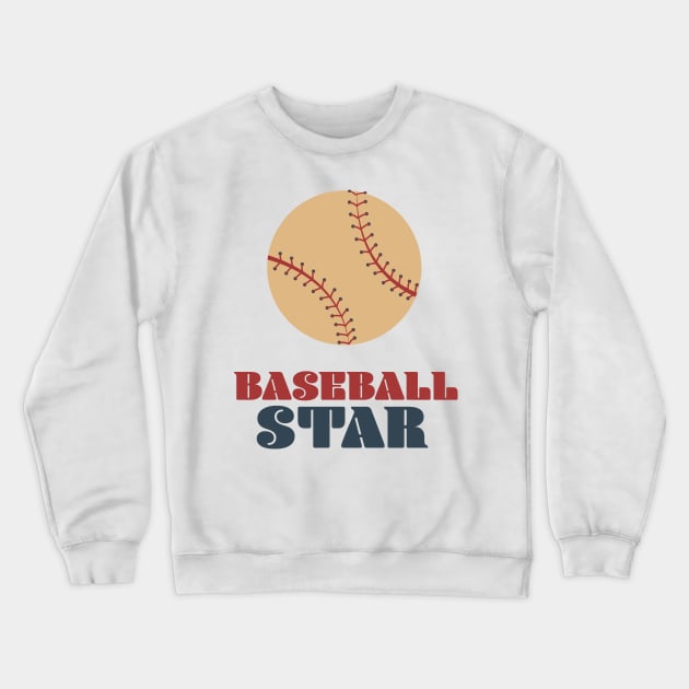 Baseball Star Crewneck Sweatshirt by nickemporium1